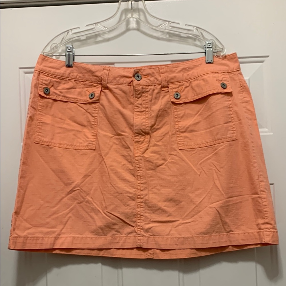 3/$15 100% Cotton Peach Mini Skirt with Pockets Size 18
